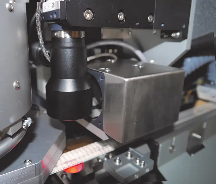 Figure 2. A R2R machining area for the processing of flexible sensors using an excimer laser. The laser system provides continuous on-the-fly processing for machining speeds up to 50 mpm.