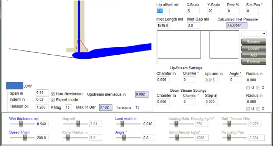 FIGURE 8. Reducing down-web lip face allowed for increased line speed 