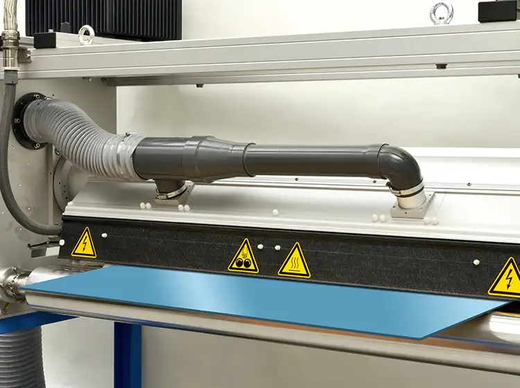 Figure 2. This surface-treatment technology can be used to treat materials of any thickness. Atmospheric-pressure plasma modifies the surface on a sub-nanometer scale.